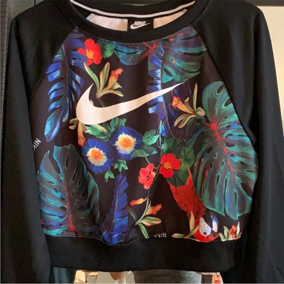 Nike Hyper Tropical Cropped Sweatshirt S - Picture 4 of 6